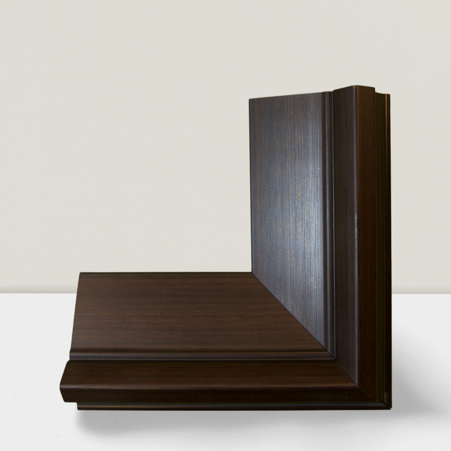 Dark Brown classic stepped-profile wooden frame moulding - 82082-GJ044-3989P
