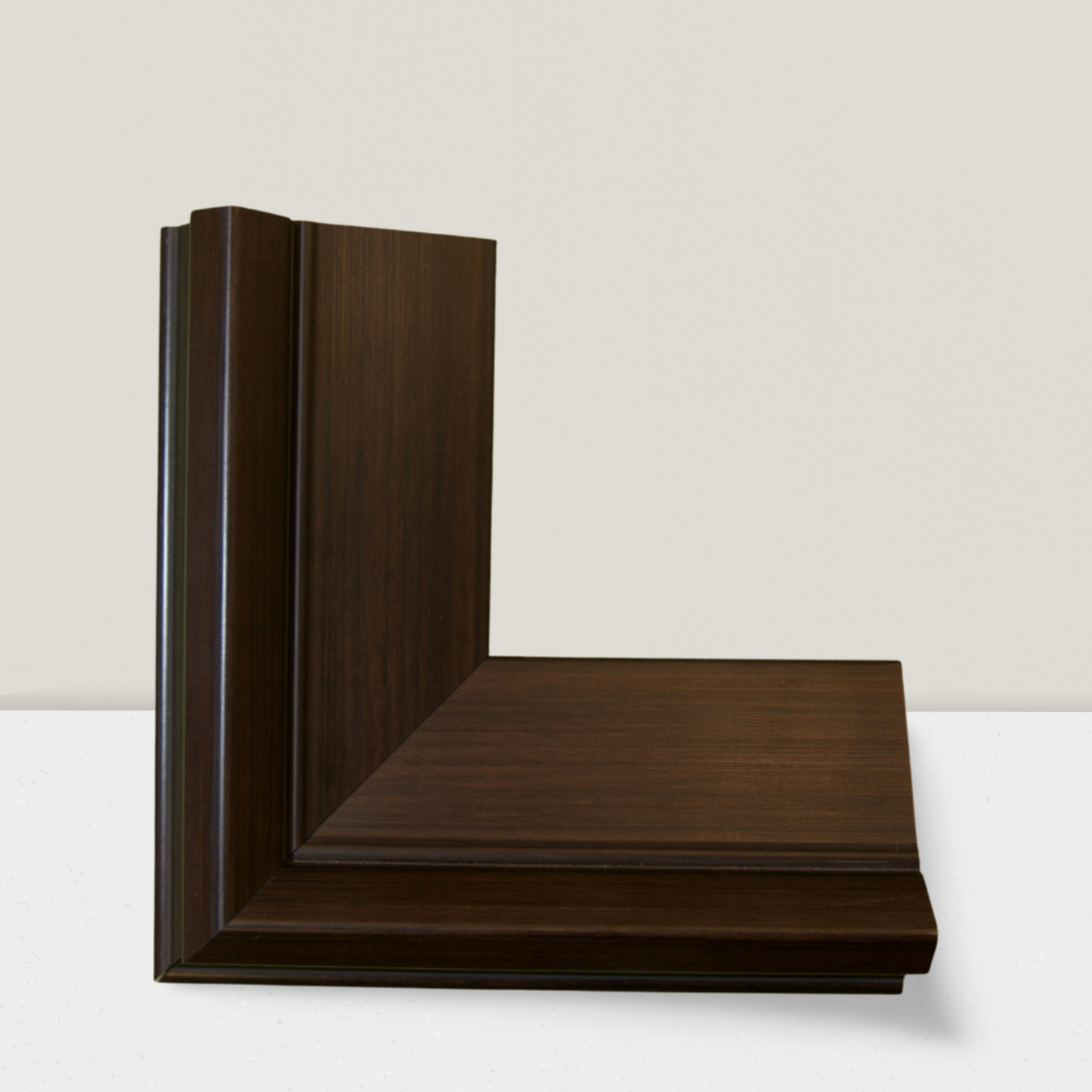 Dark Brown classic stepped-profile wooden frame moulding - 82082-GJ044-3989P